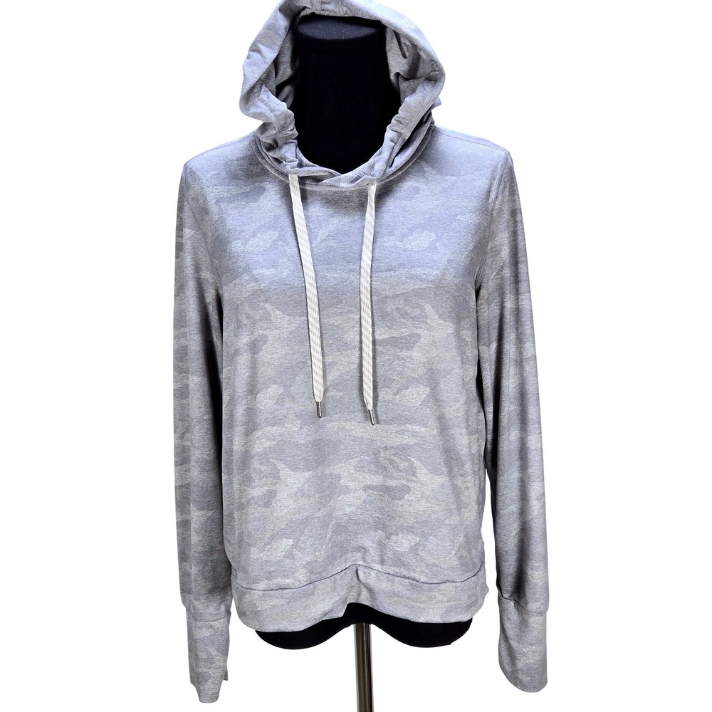 Women's Vuori Large Halo Grey Camo Halo Performance Hoodie Athleisure Loungewear
